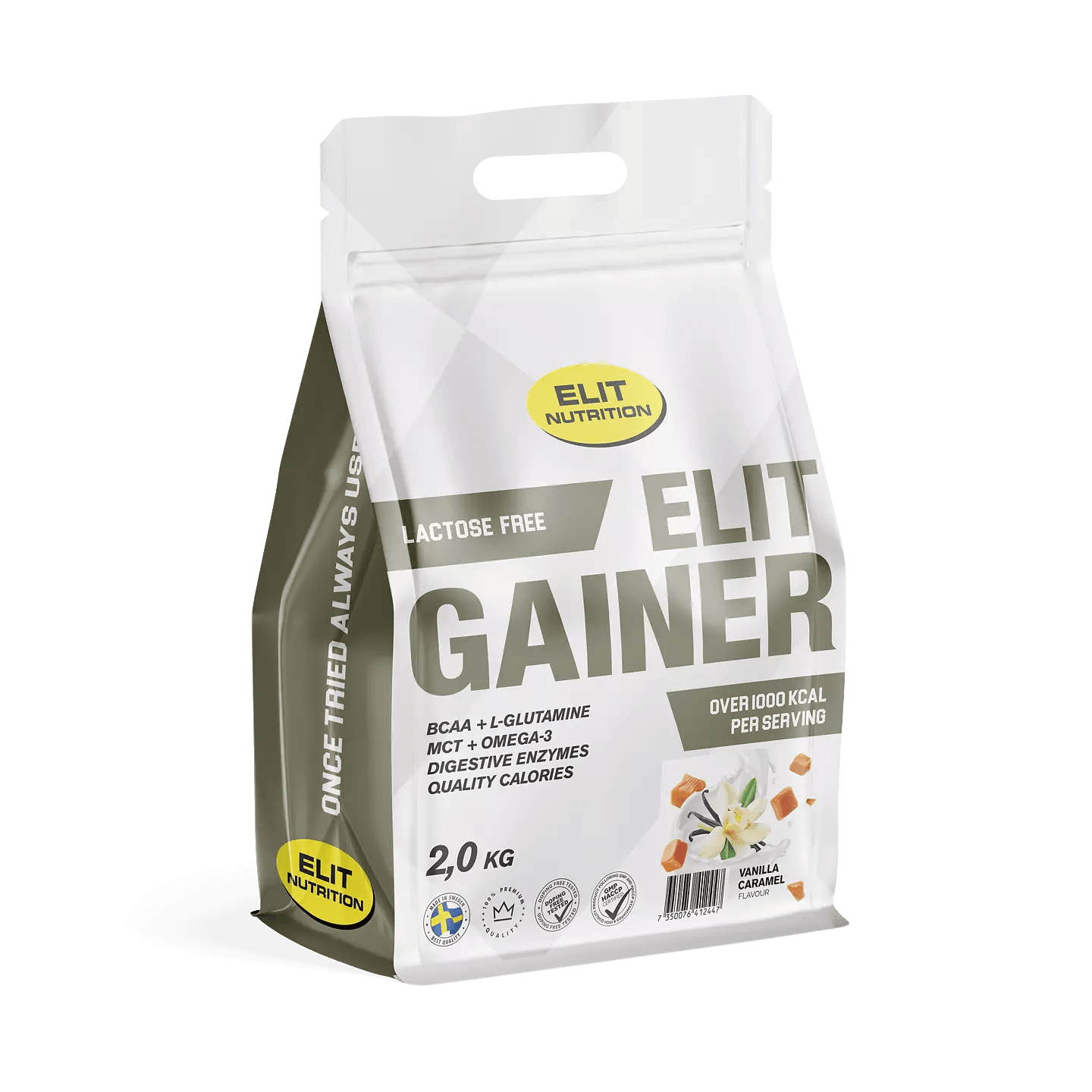 Elit Nutrition Gainer Laktosfri Vanilla Caramel 2 kg