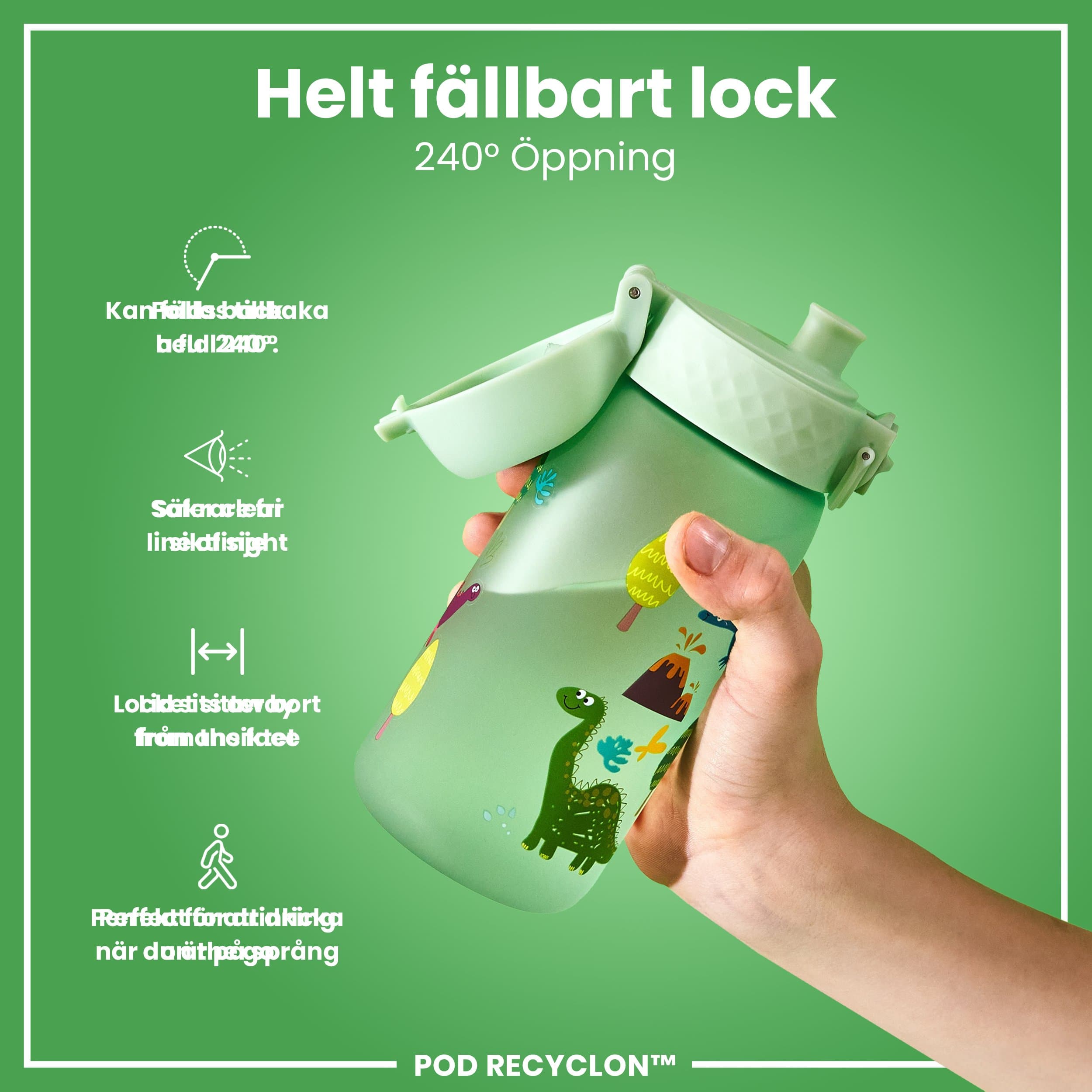 ION8 Vattenflaska För Barn Dinosaurier 350 ml 4