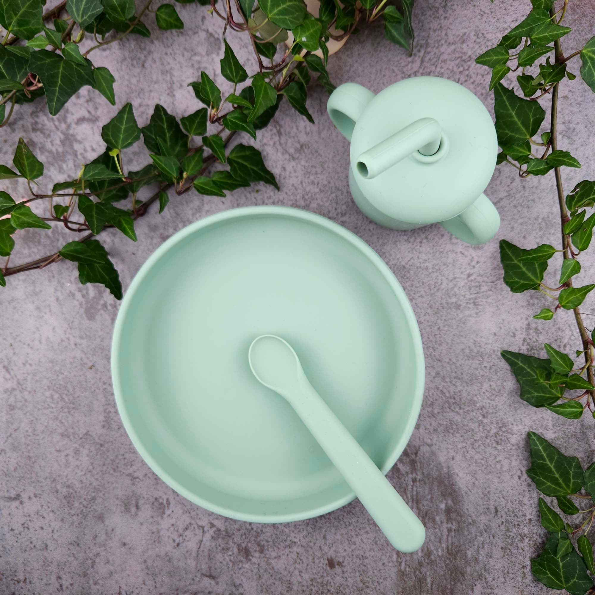 Summerville Mugg med Sugrör Silikon Cameo Green 4