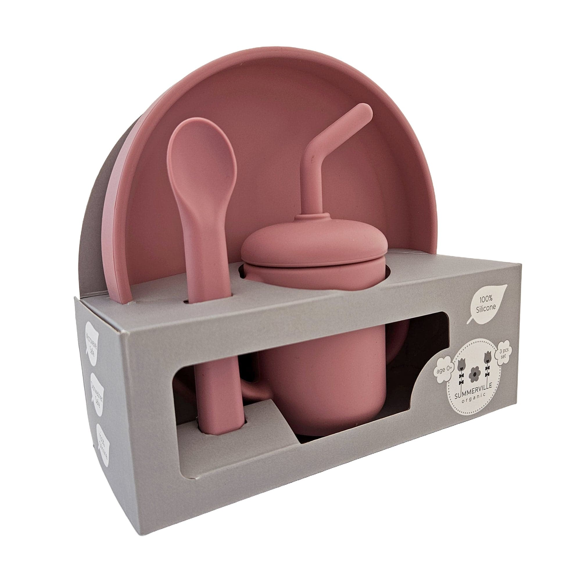 Summerville Matset Silikon 3 delar Dusty Rose - produktbild 3