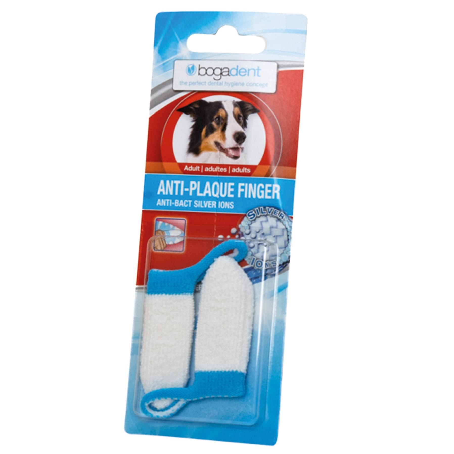 Bogadent Anti-Plaque Fingertandborste Adult Dog 2 st