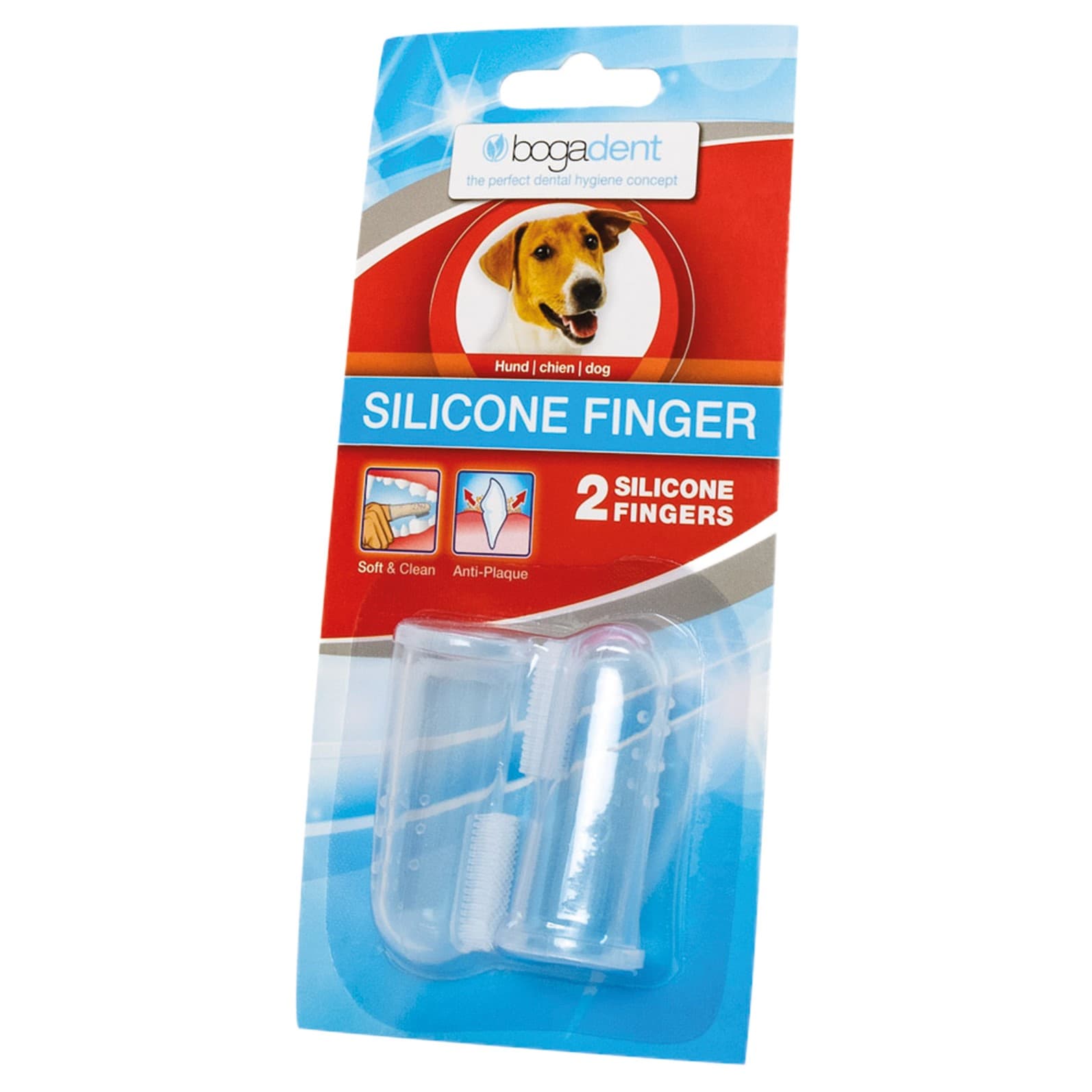 Bogadent Silicone Fingertandborste Dog 2 st