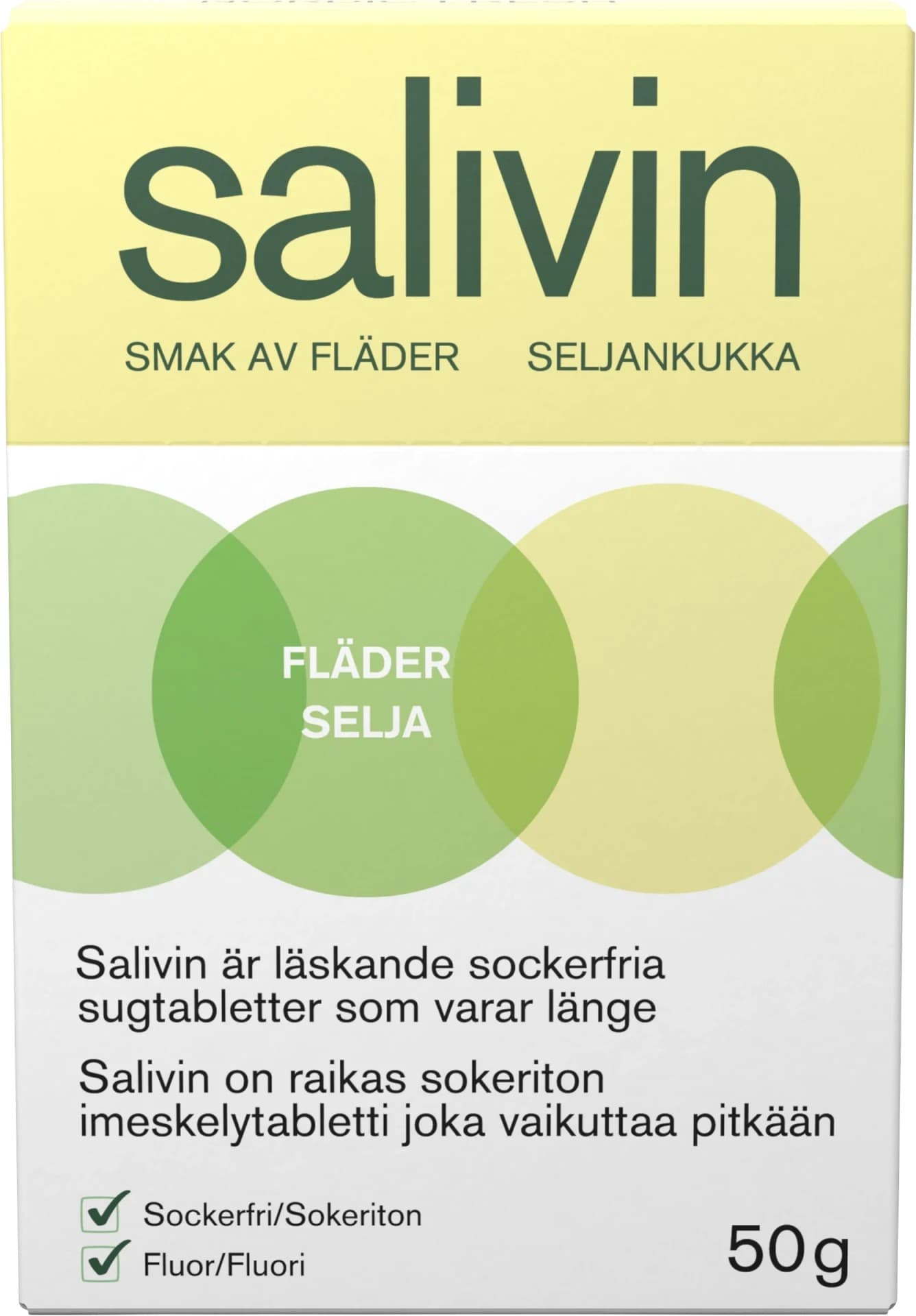 Salivin Sugtabletter vid Muntorrhet Fläder Nordic Fresh 50 g