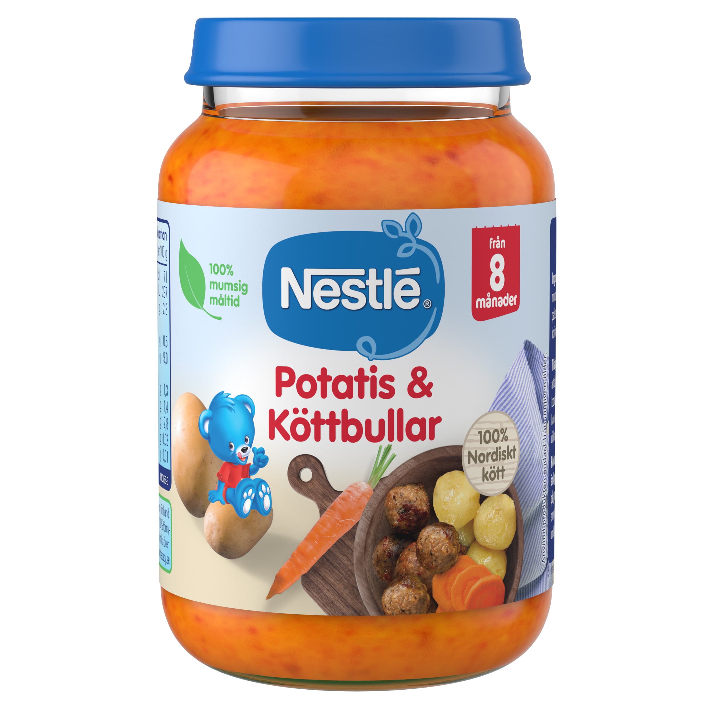 Nestlé Potatis & Köttbullar 8m 190 g