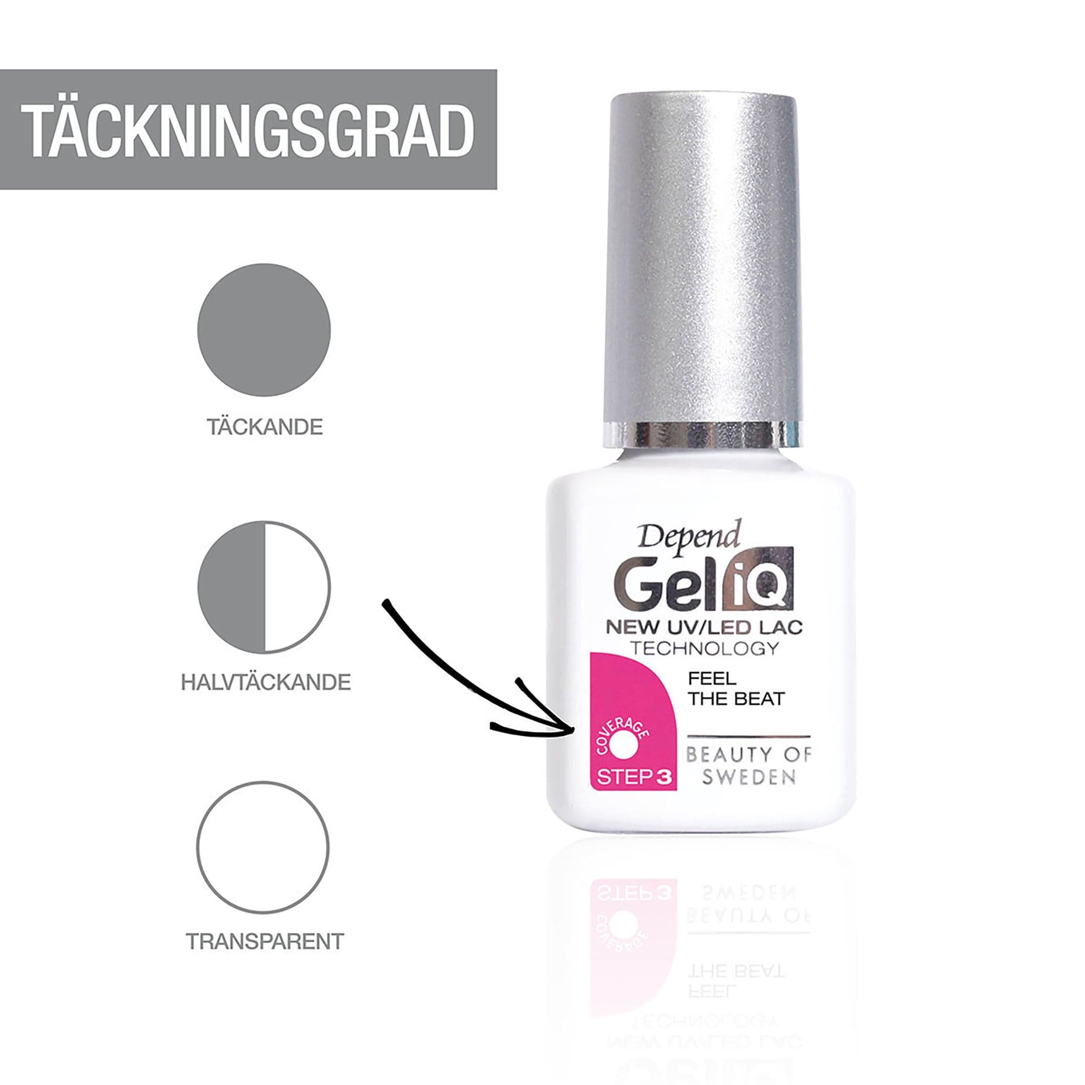 Depend Gel iQ Metallic Marble Peach Gemstone 5 ml - produktbild 3