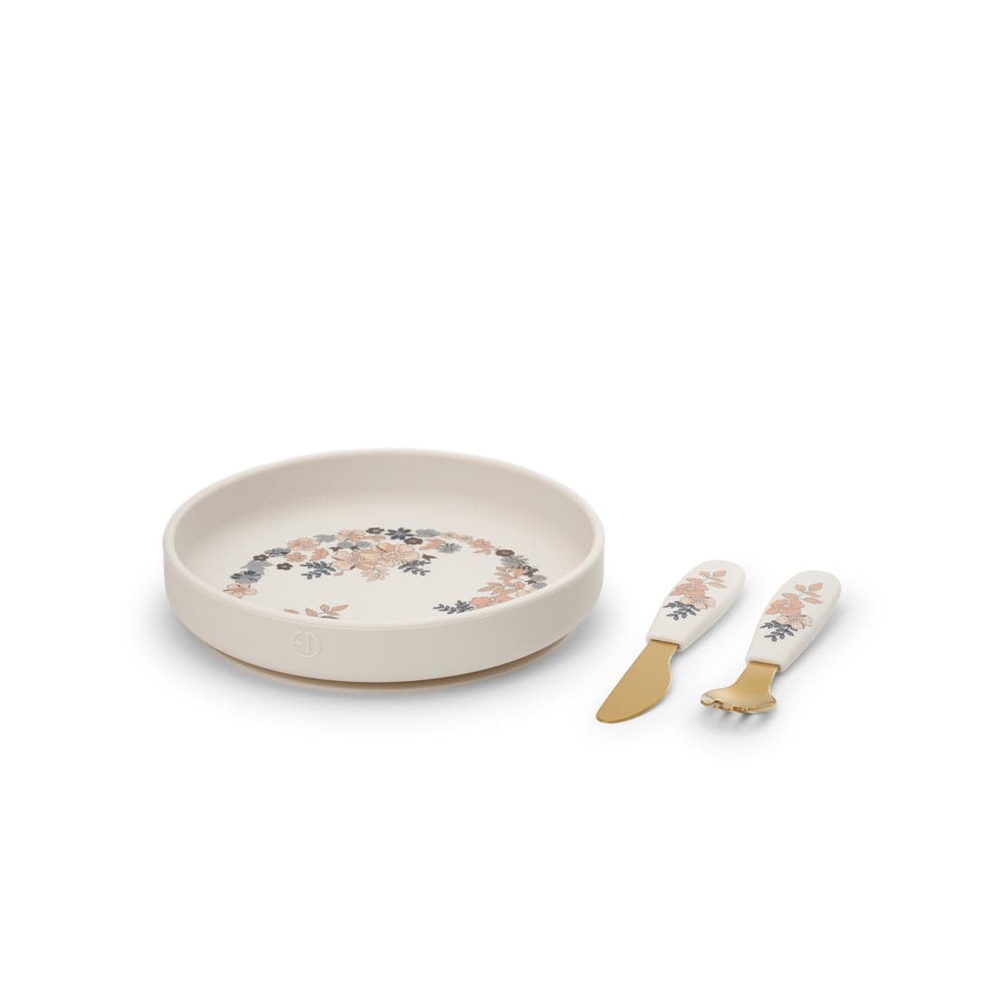 Elodie Silikontallriks Set Blue Garden Lt Placement