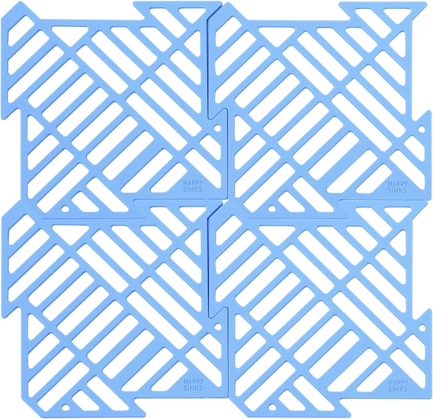 Happy Sinks Sink Mat Set Lake Blue 4 st