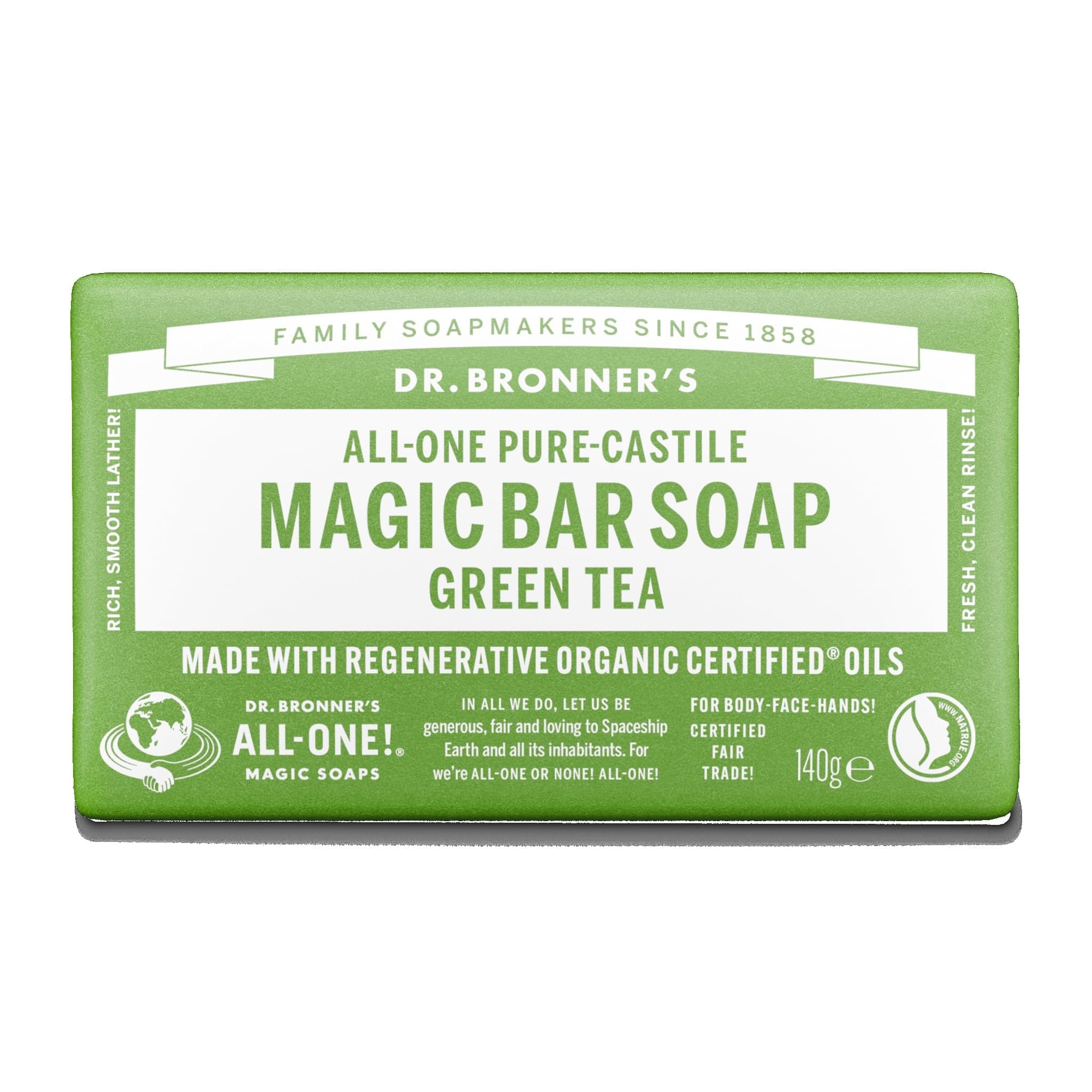 Dr. Bronner's Magic Bar Soap Green Tea 140 g