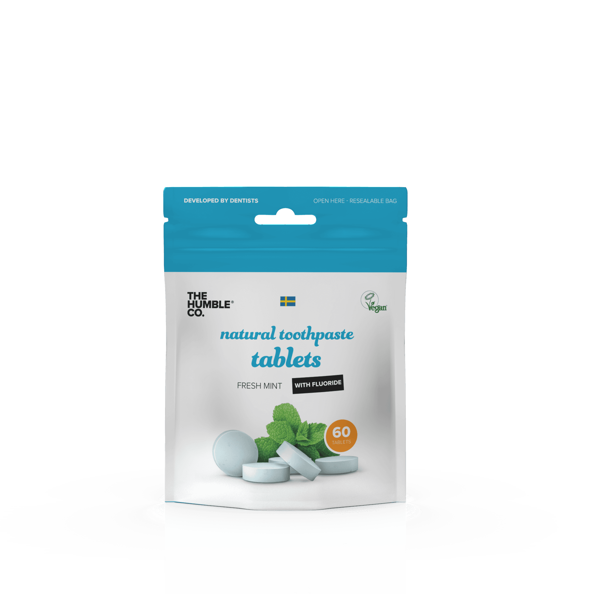 Humble Tandkrämstabletter med Fluor Fresh Mint 60 st - produktbild 2