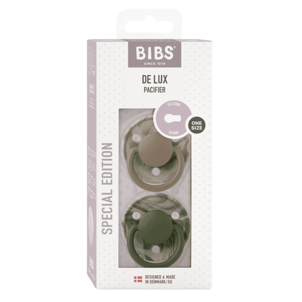 BIBS De Lux Tie Dye Camo Silicone One size Green Mix 2-pack - produktbild 2