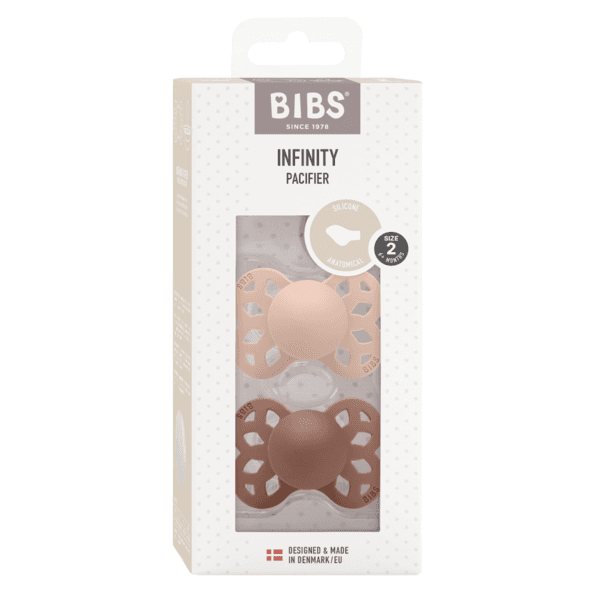 BIBS Infinity Silicone Anatomical Size 2 Blush/Woodchuck 2-pack - produktbild 2