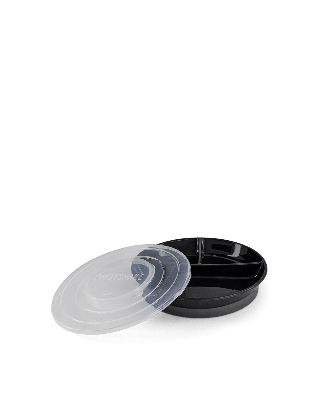 Twistshake Divided Plate 6+m Black