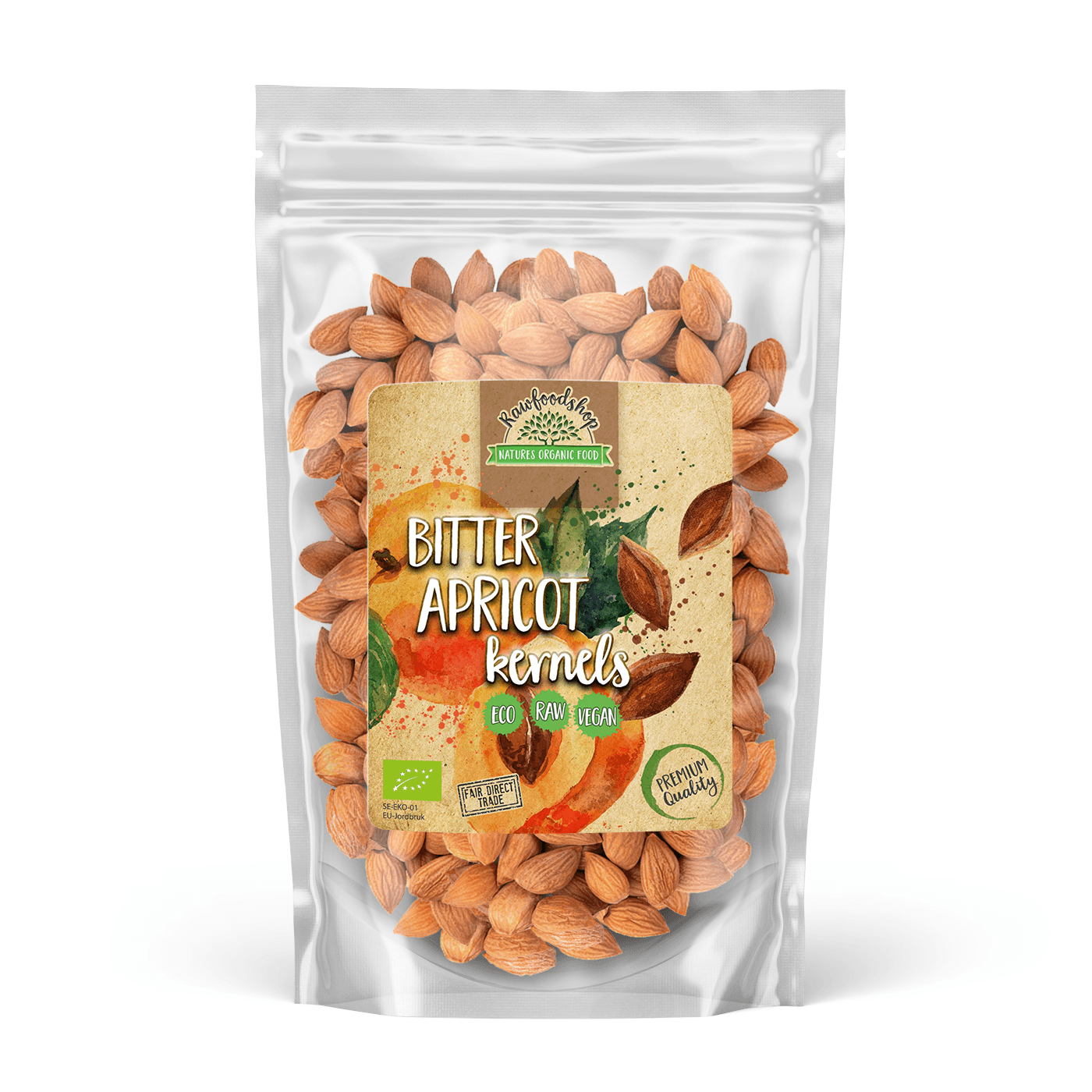 Rawfoodshop Aprikoskärnor Bittra EKO 500 g