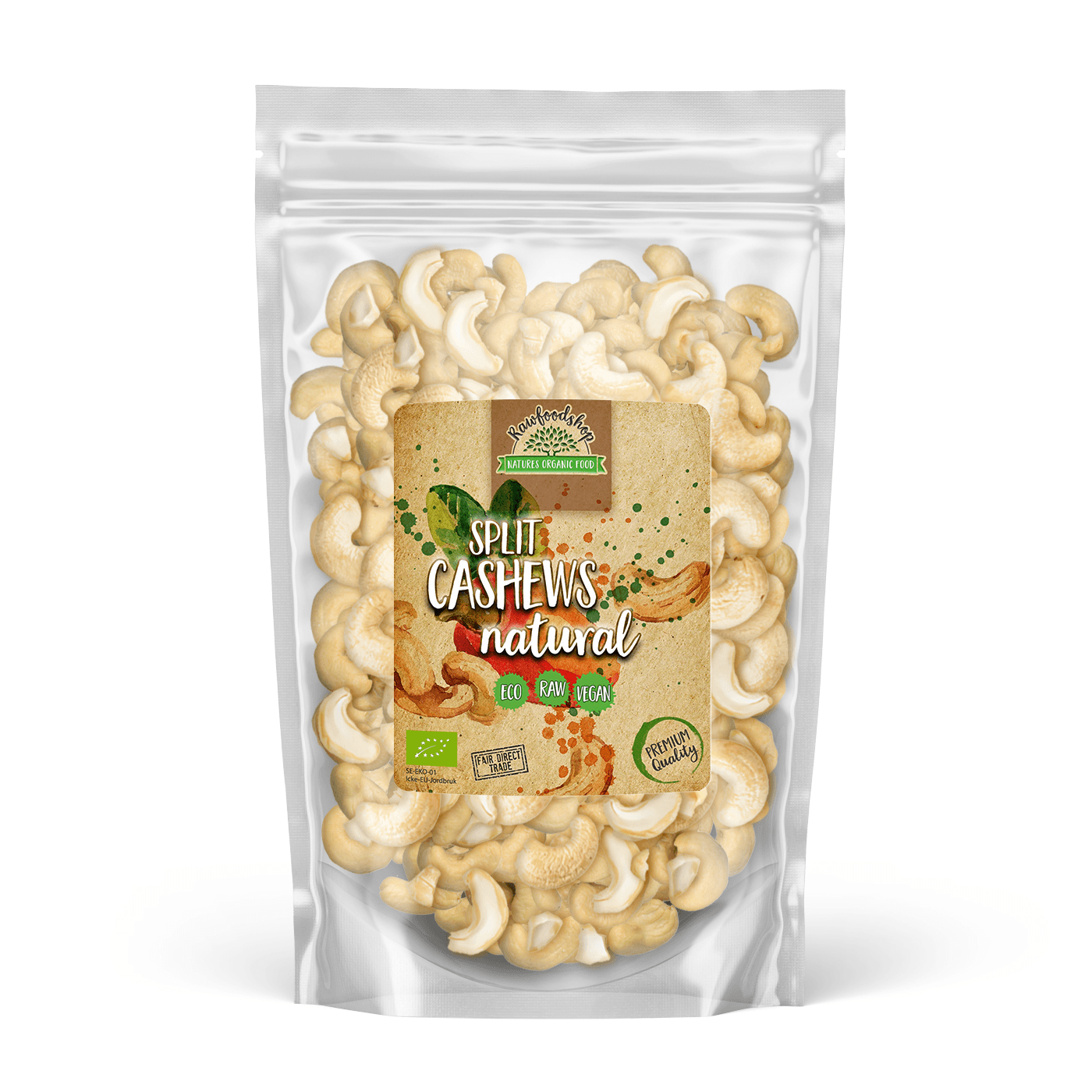 Rawfoodshop Cashewnötter Delade EKO 1 kg