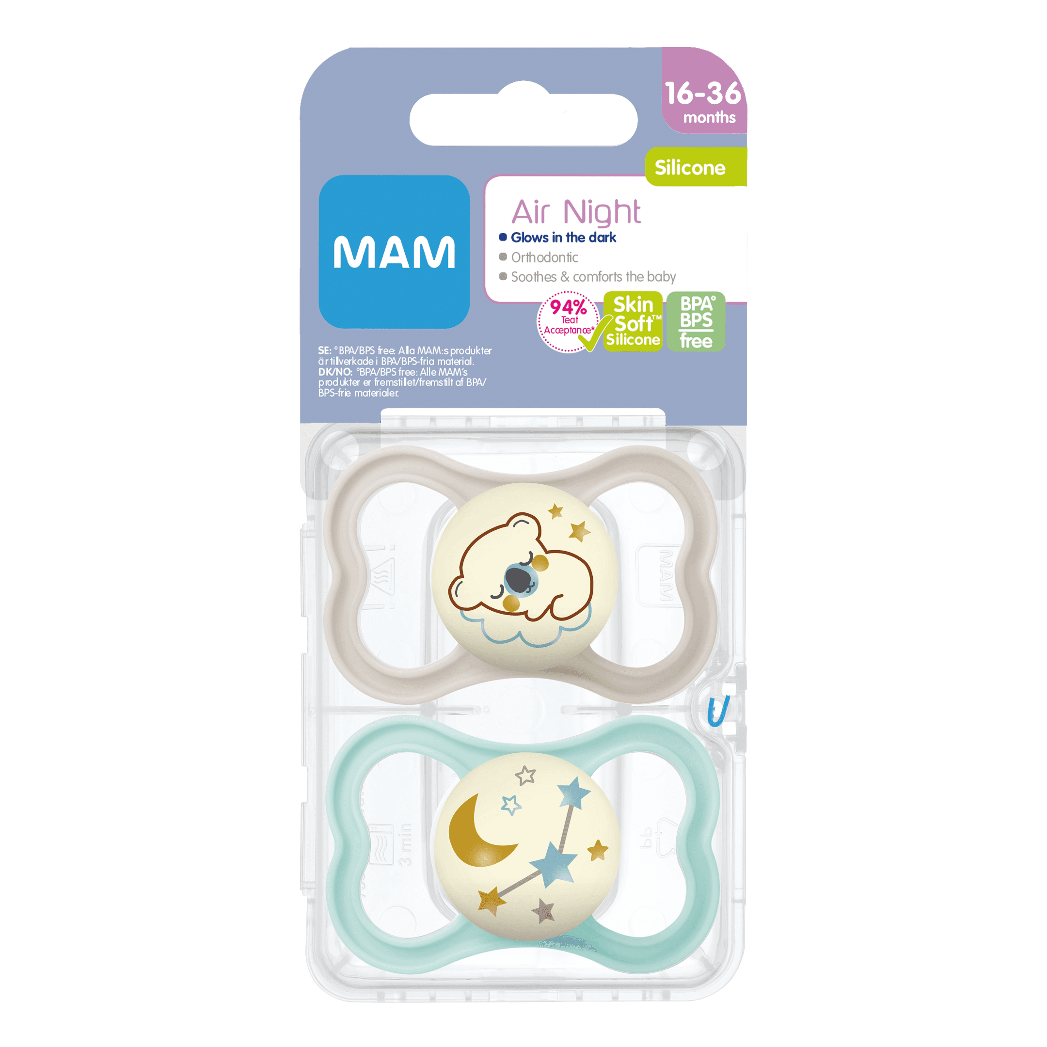 MAM Air Night Neutral 16-36m 2-pack - produktbild 2