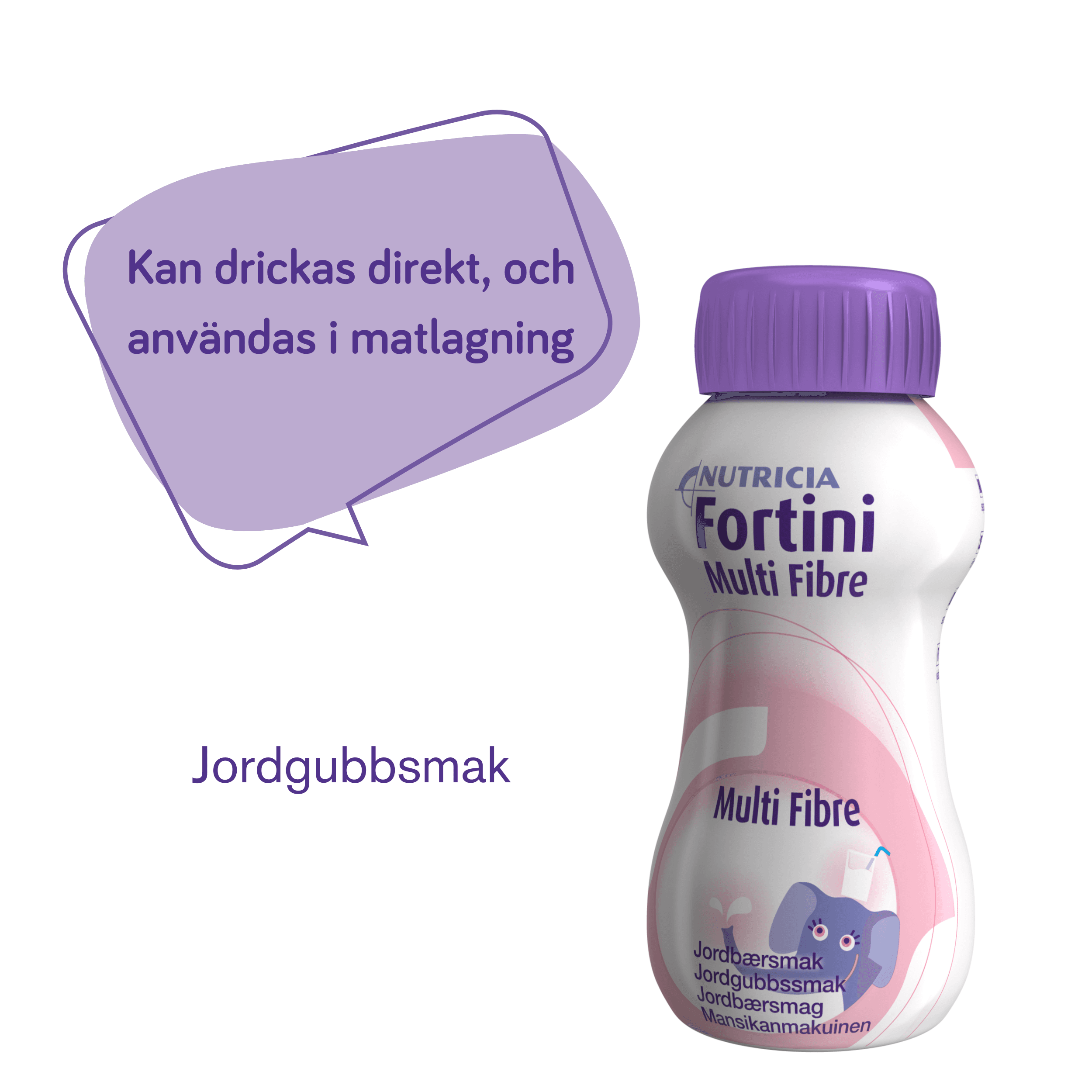Fortini Multi Fibre Jordgubb 4 x 200 ml 2