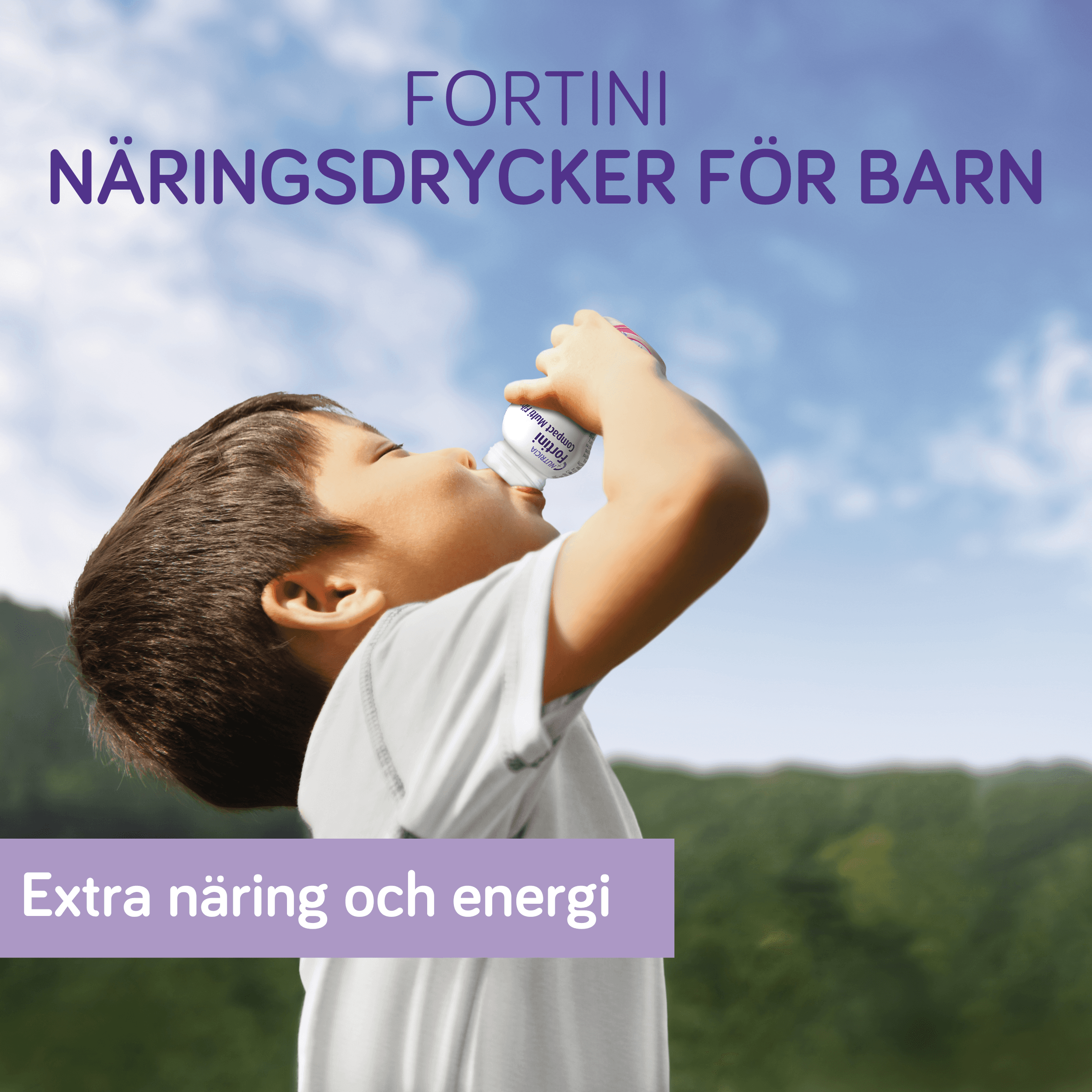 Fortini Compact MultiFibre, komplett barnkosttillägg, jordgubb 4 x 125 ml 3