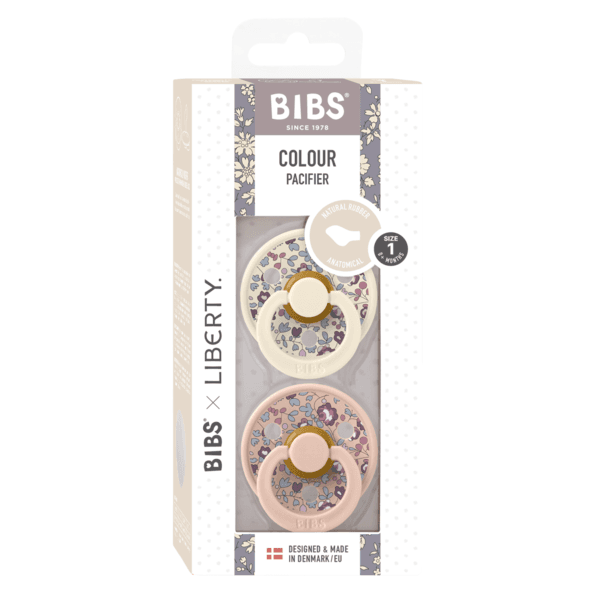 BIBS x Liberty Colour Eloise Latex Size 1 Anatomical Blush Mix 2-pack - produktbild 2