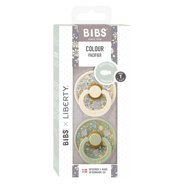 BIBS x Liberty Colour Eloise Latex Size 1 Symmetric Sage Mix 2-pack - produktbild 2