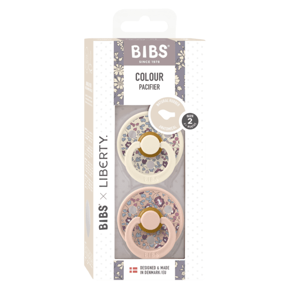 BIBS x Liberty Colour Eloise Latex Size 2 Anatomical Blush Mix 2-pack 2