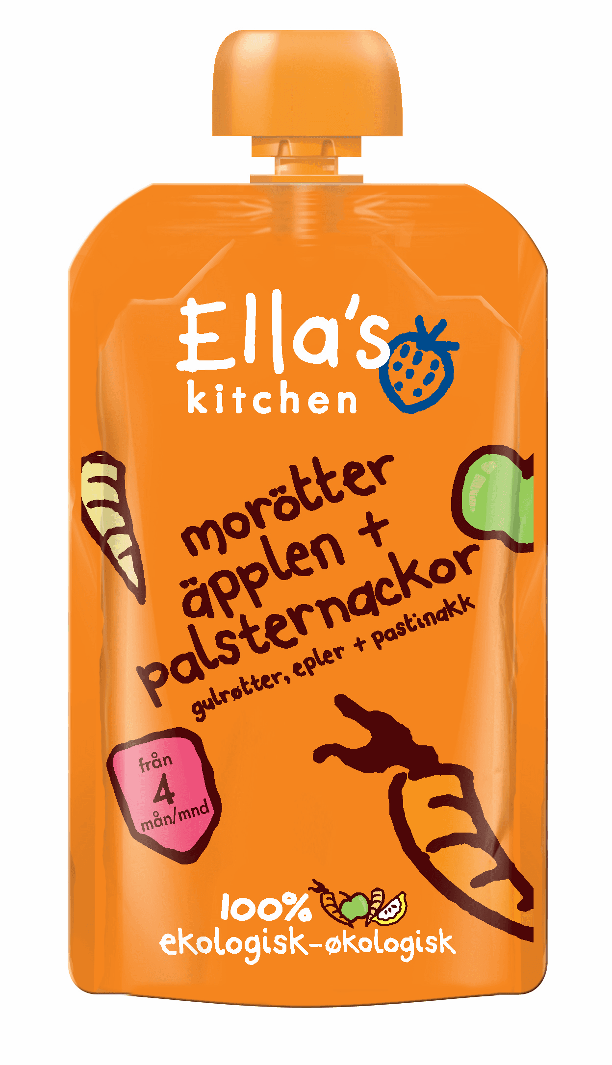 Ella's Kitchen Puré Morot Äpple Palsternacka 120 g