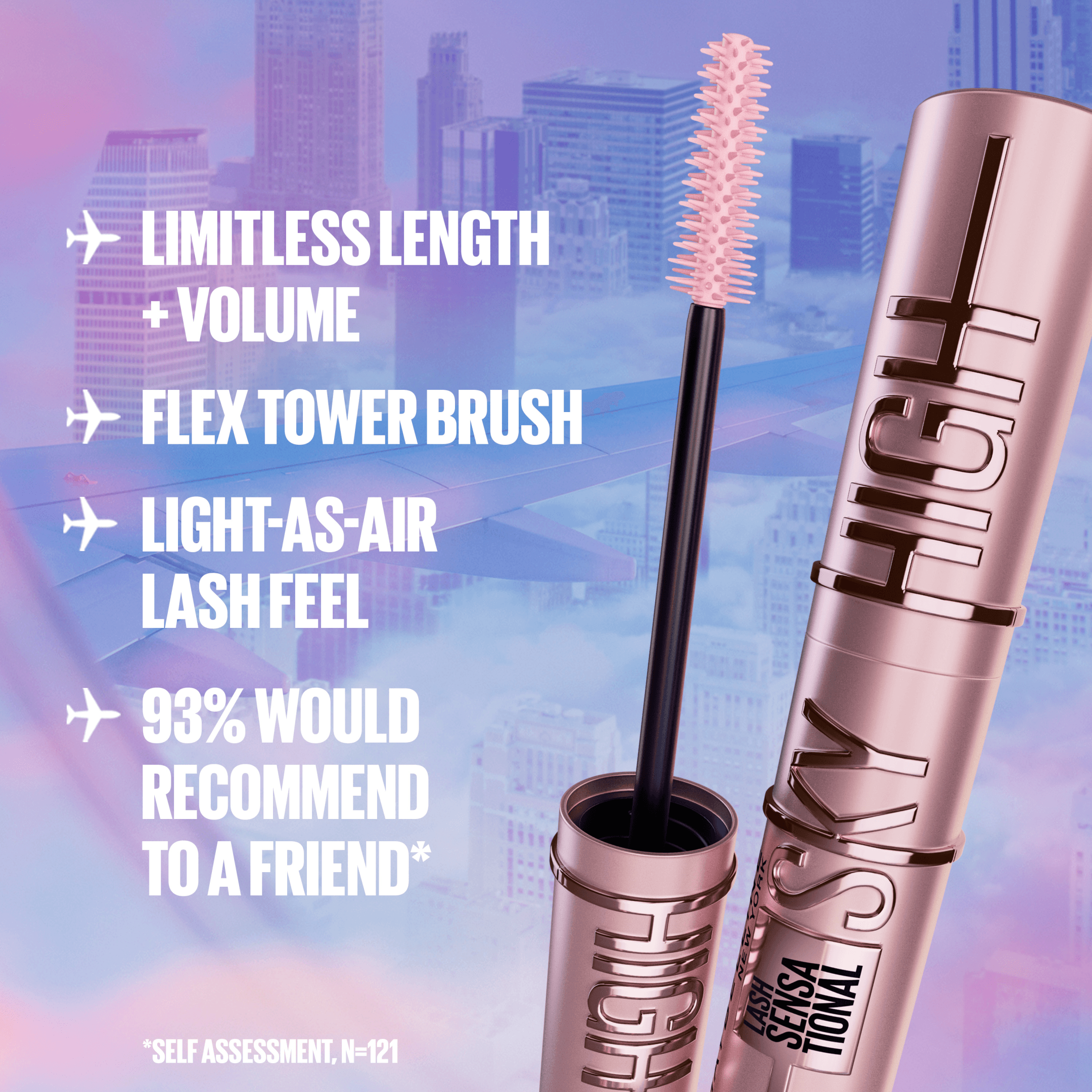 Maybelline Lash Sensational Sky High Blue Mist 7,2 ml - produktbild 4