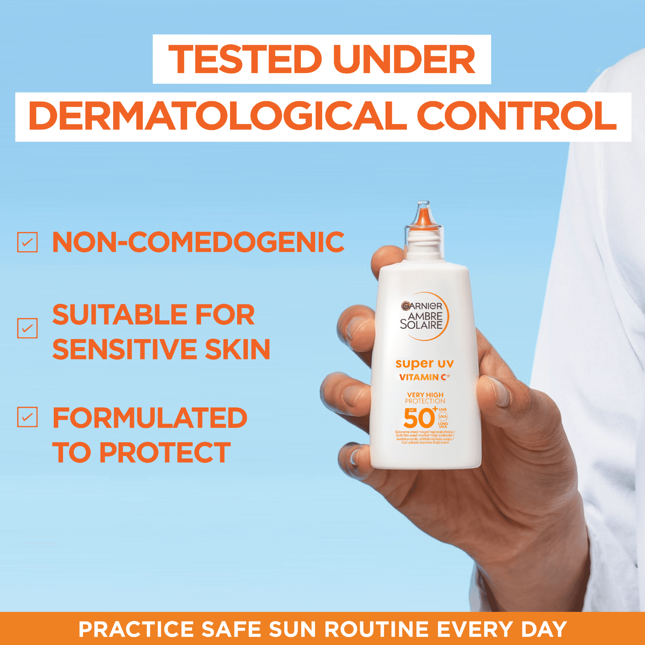 Garnier Ambre Solaire Super UV Vitamin C Anti-Dark Spot Fluid SPF50+ 40 ml - produktbild 5