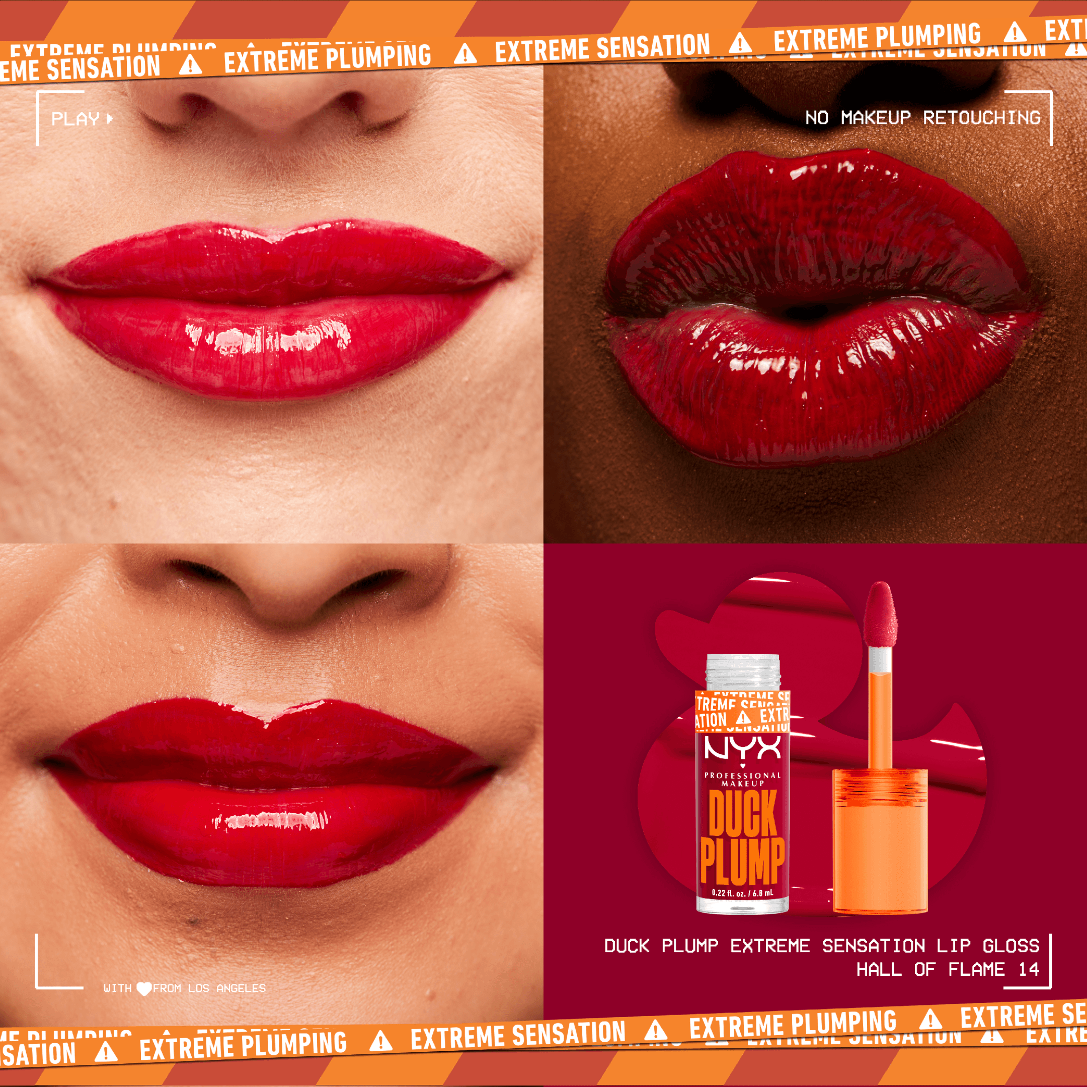 NYX Professional Makeup Duck Plump Lip Lacquer 14 Hall of Flame 7 ml - produktbild 2