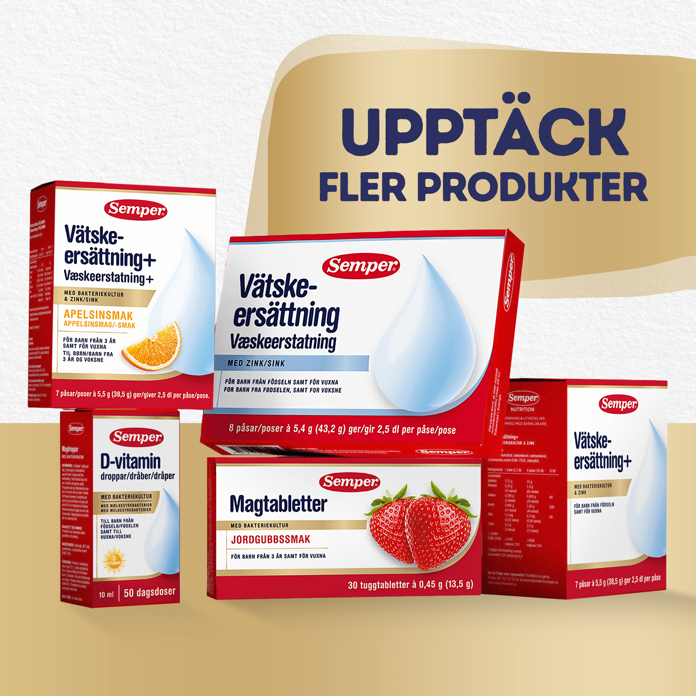 Semper Vätskeersättning+ med bakteriekultur, 7 dospåsar 3