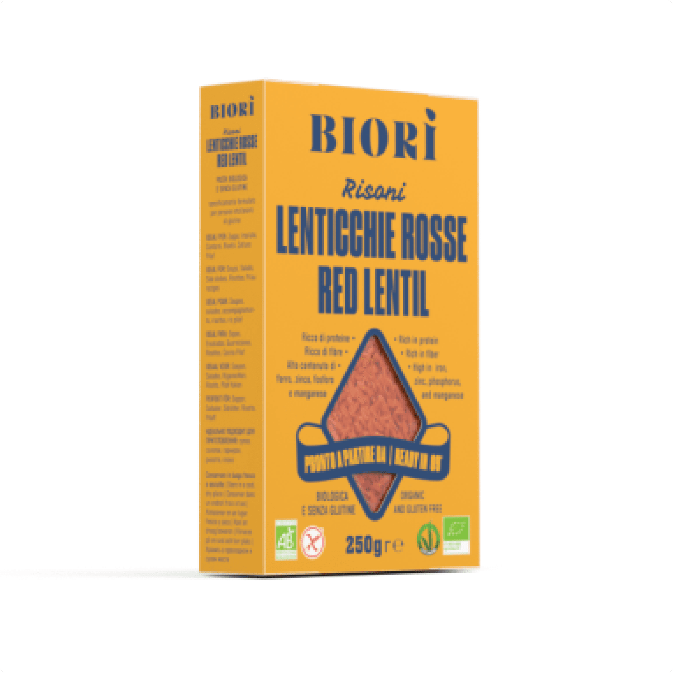 Biori Röda Linser Pasta Risoni EKO Glutenfri 250 g