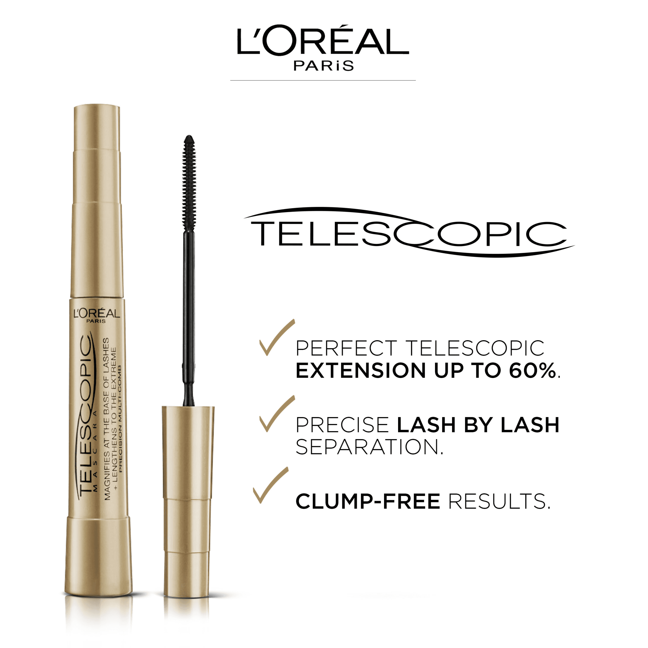 L'Oréal Paris Telescopic Mascara 1 Black 8 ml - produktbild 3