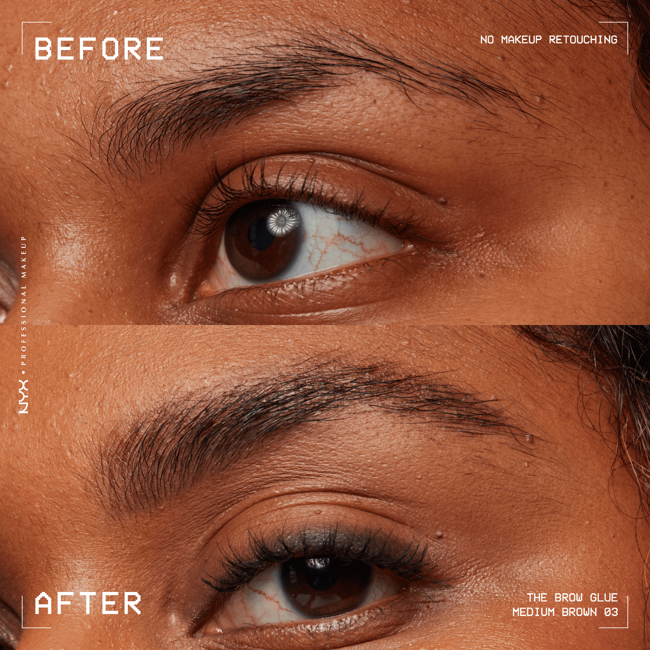 NYX Professional Makeup The Brow Glue Instant Brow Styler 03 Medium Brown 5 g - produktbild 3