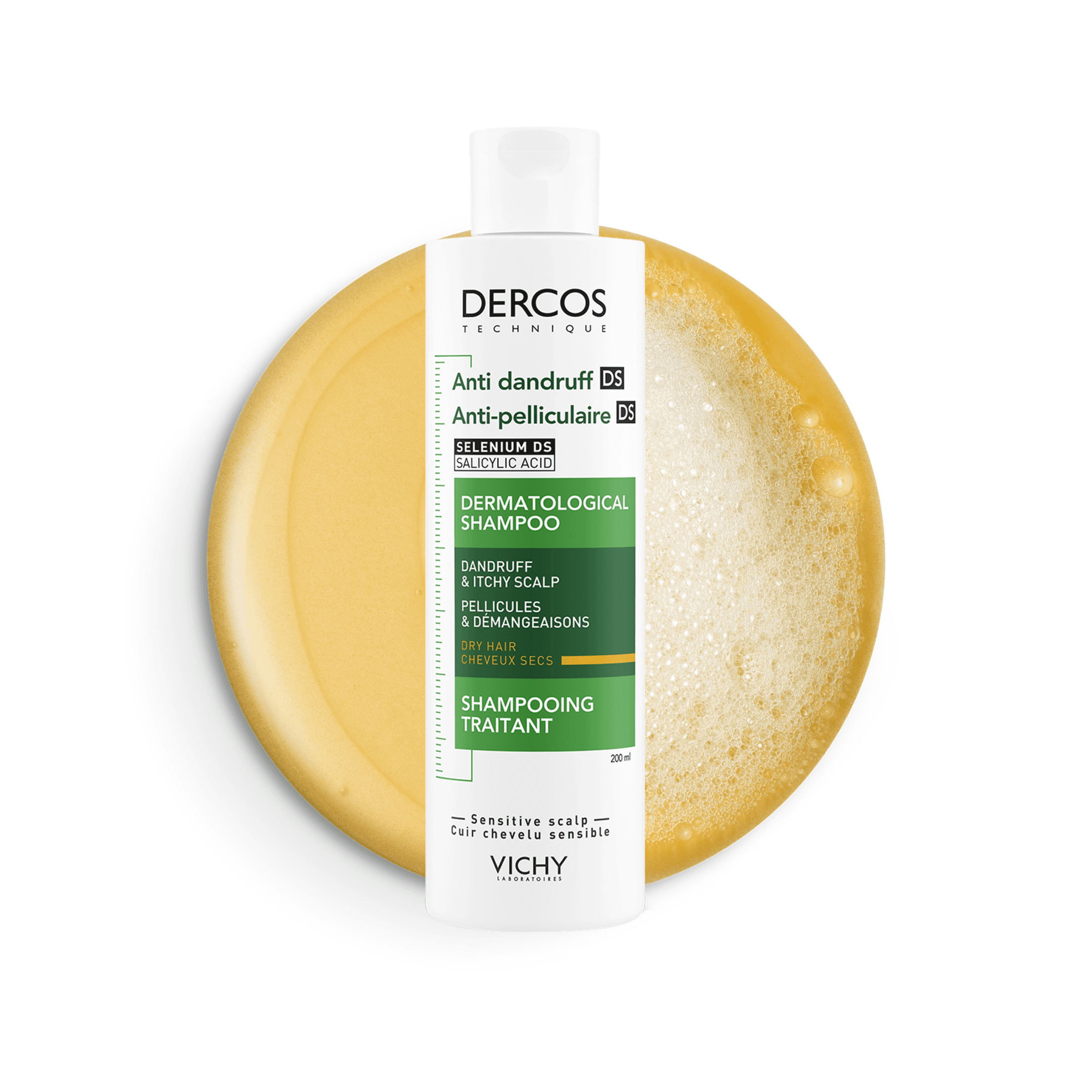 Vichy Dercos Anti-Dandruff Mjällschampo Torrt hår 200 ml 2