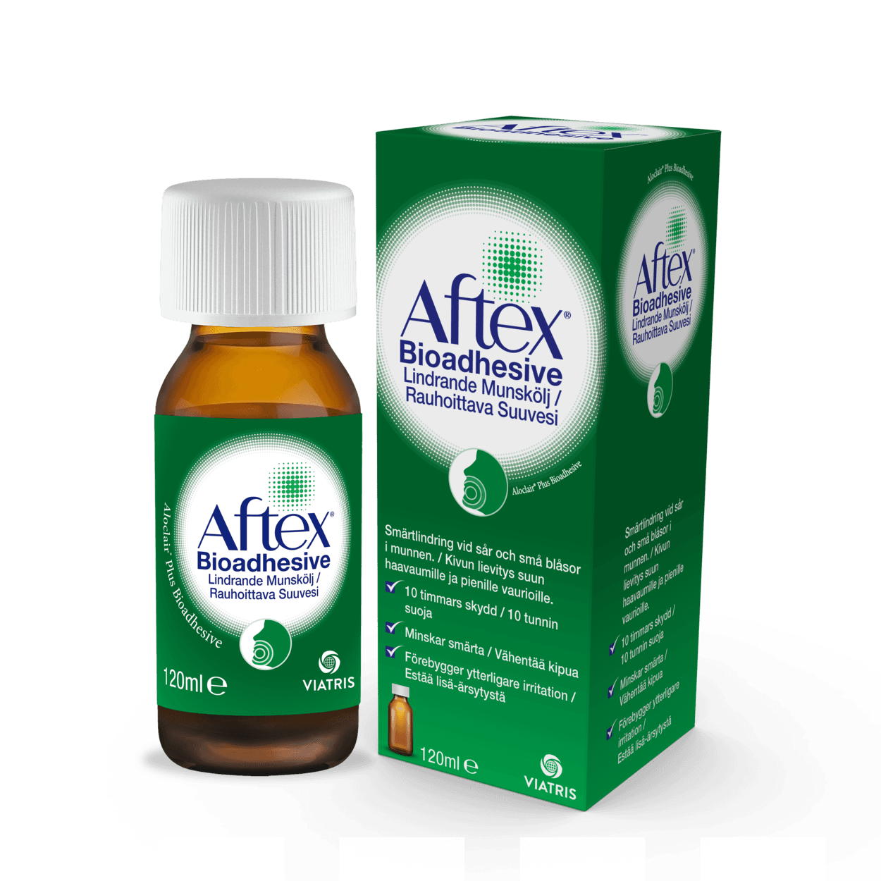 Aftex Bioadhesive Lindrande Munskölj 120ml