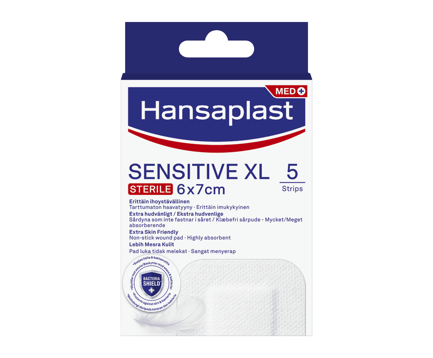 Hansaplast Sensitive XL 6 x 7 cm 5 st