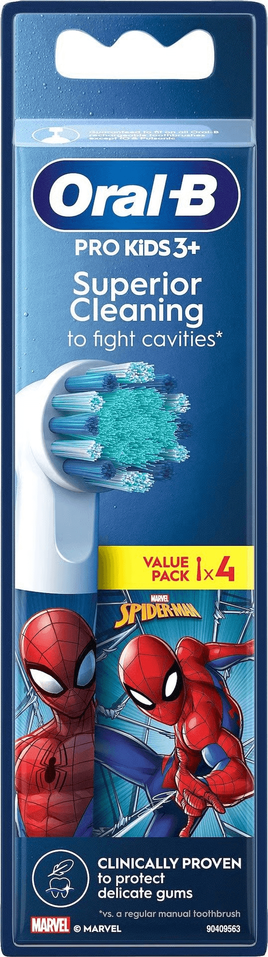 Oral-B Pro Kids Borsthuvuden Spiderman Refill 4 st - produktbild 2
