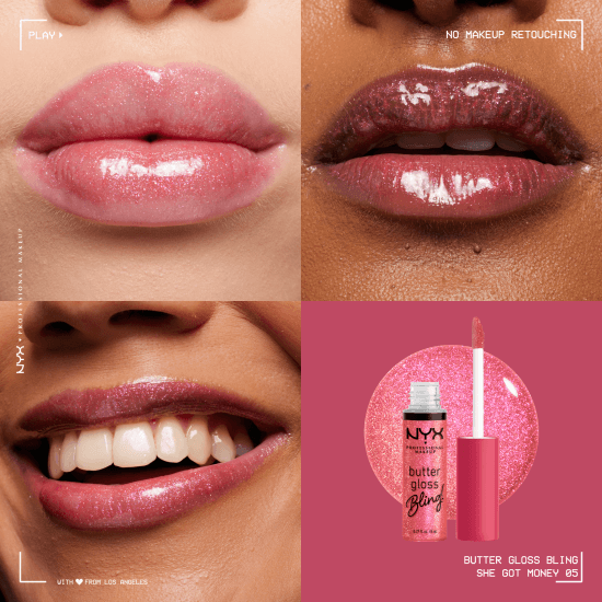 NYX Professional Makeup Butter Gloss Bling 05 She Got Money 8 ml - produktbild 2