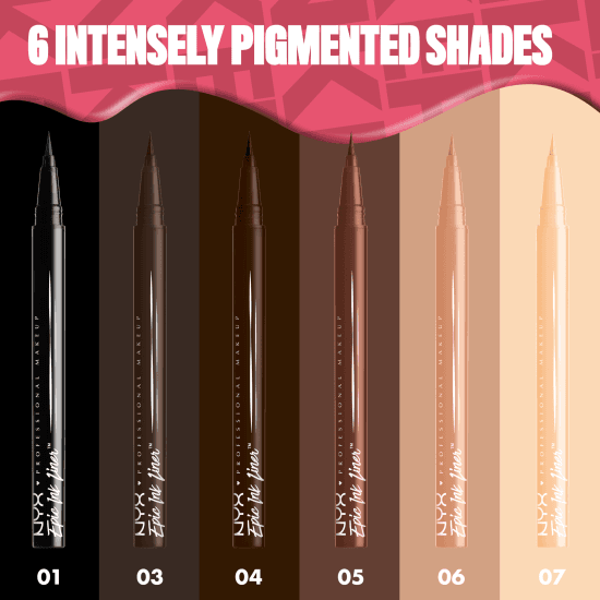 NYX Professional Makeup Epic Ink Waterproof Liquid Eyeliner 05 Graham Cracker 1 ml - produktbild 5