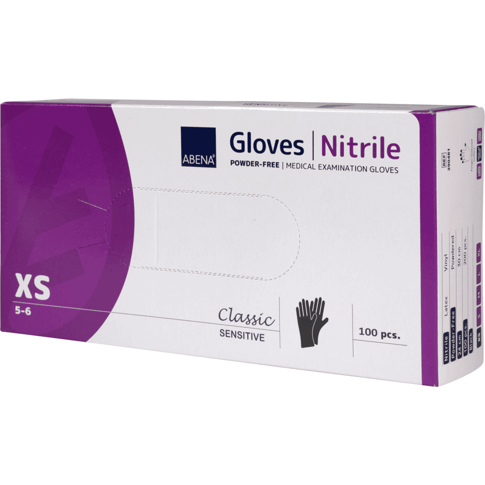 ABENA Nitrilhandske Puderfri Svart XS 100-pack 2