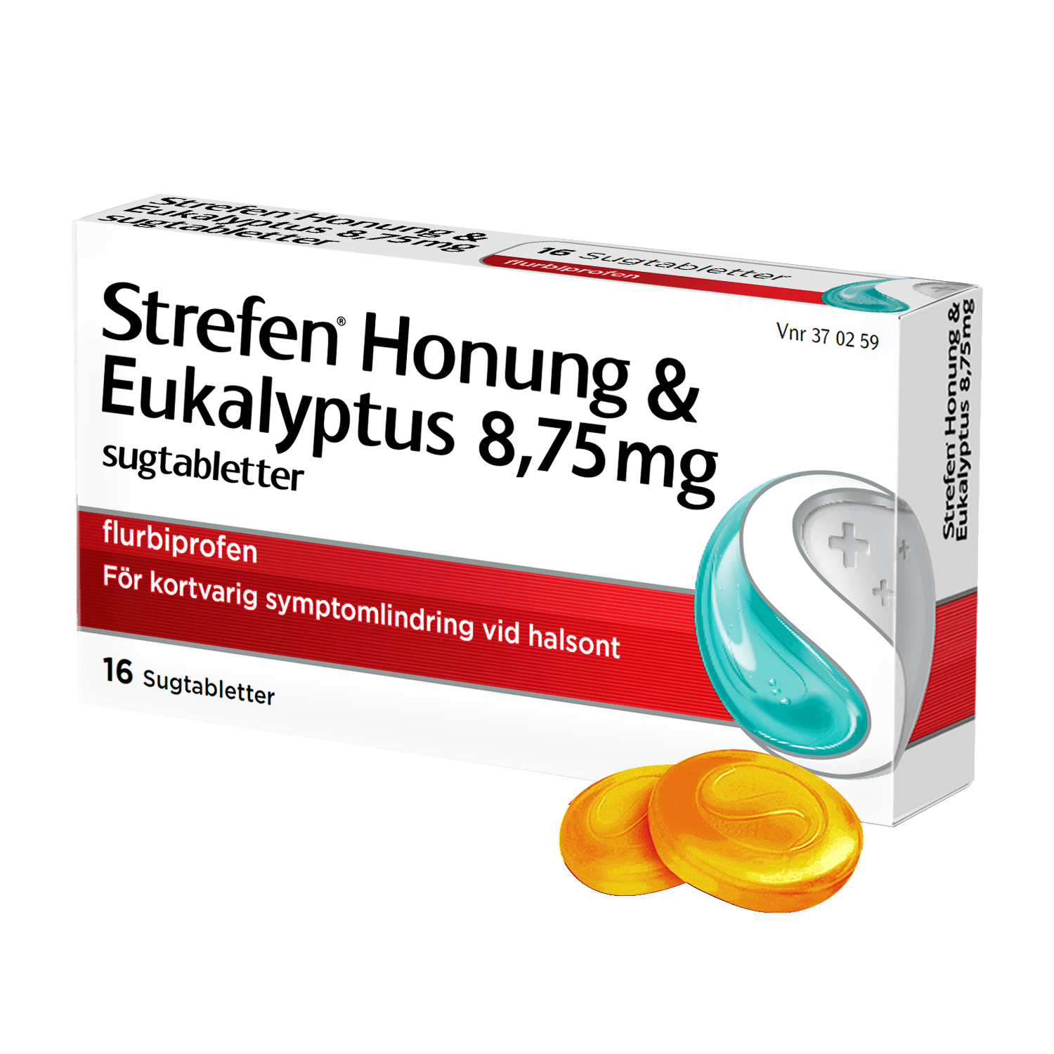 Strefen Honung & Eukalyptus 8,75 mg 16 sugtabletter