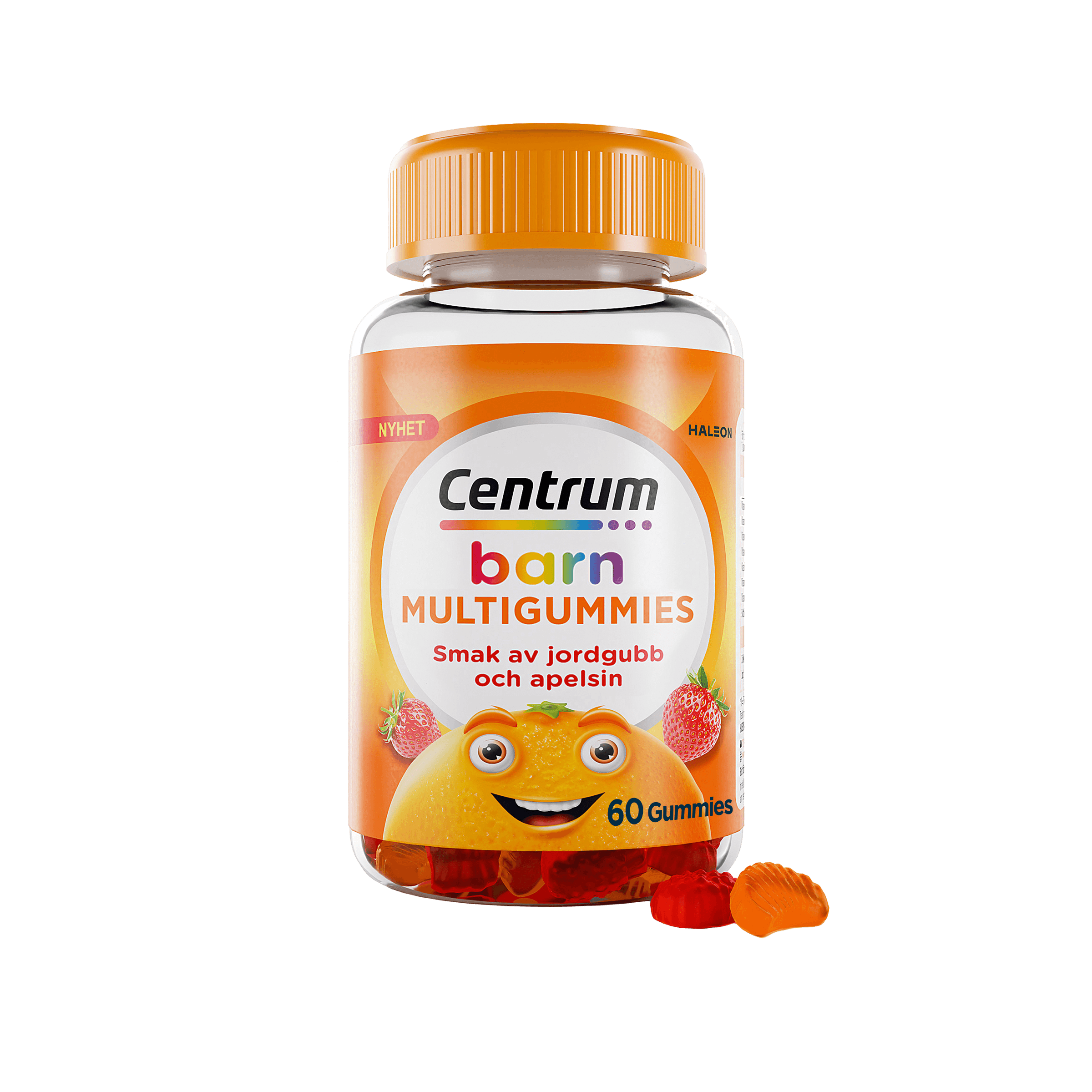 Centrum Barn Multivitamin Gummies Jordgubb & Apelsin 60 gummies