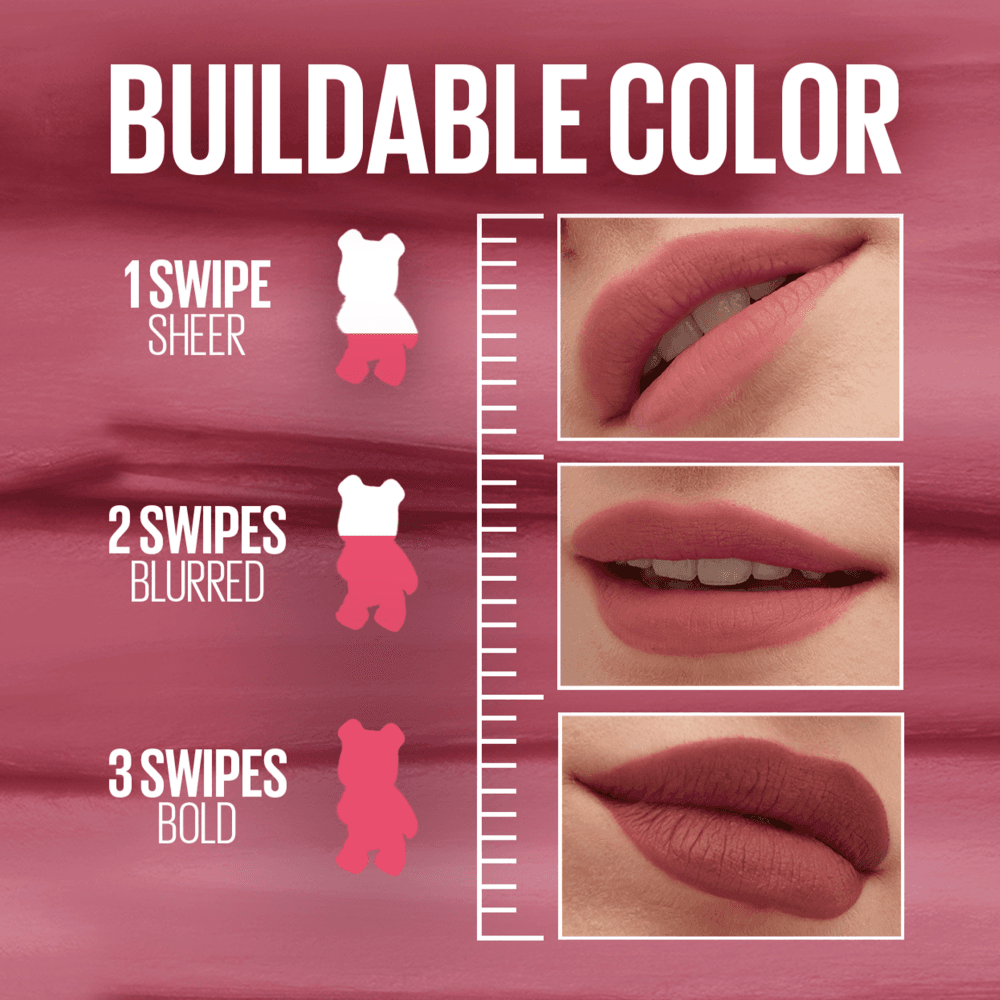 Maybelline New York Superstay Teddy Tint Läppstift 50 Wild At Heart 5 ml - produktbild 4