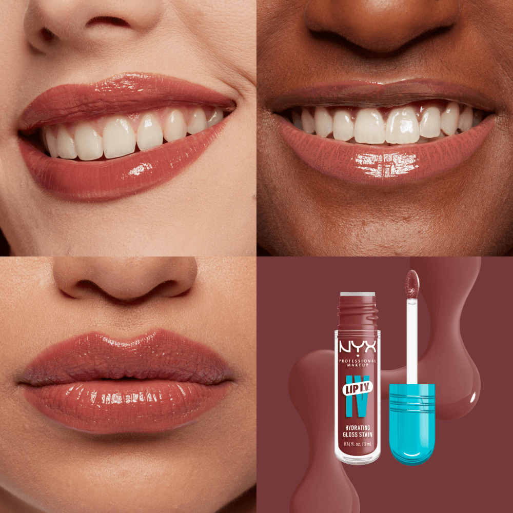 NYX Professional Makeup Lip I.V. Hydrating Gloss Stain läppglans 02 Hydra-Honey 5 ml - produktbild 2