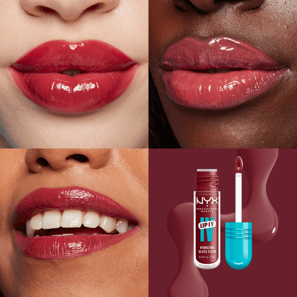 NYX Professional Makeup Lip I.V. Hydrating Gloss Stain läppglans 09 Blush Rush 5 ml - produktbild 2