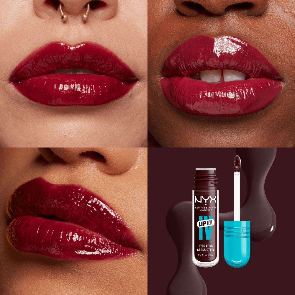 NYX Professional Makeup Lip I.V. Hydrating Gloss Stain läppglans 14 Mauve N Moist! 5 ml - produktbild 2