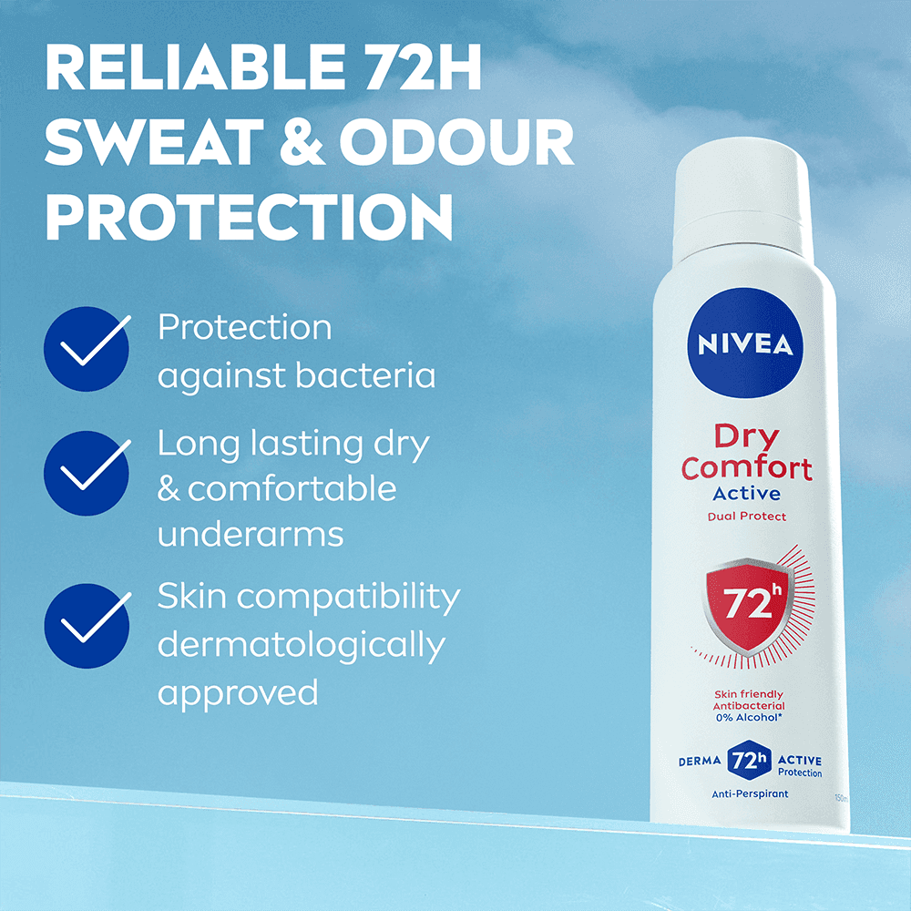 NIVEA Antiperspirant Deo Spray Dry Comfort 150 ml - produktbild 2