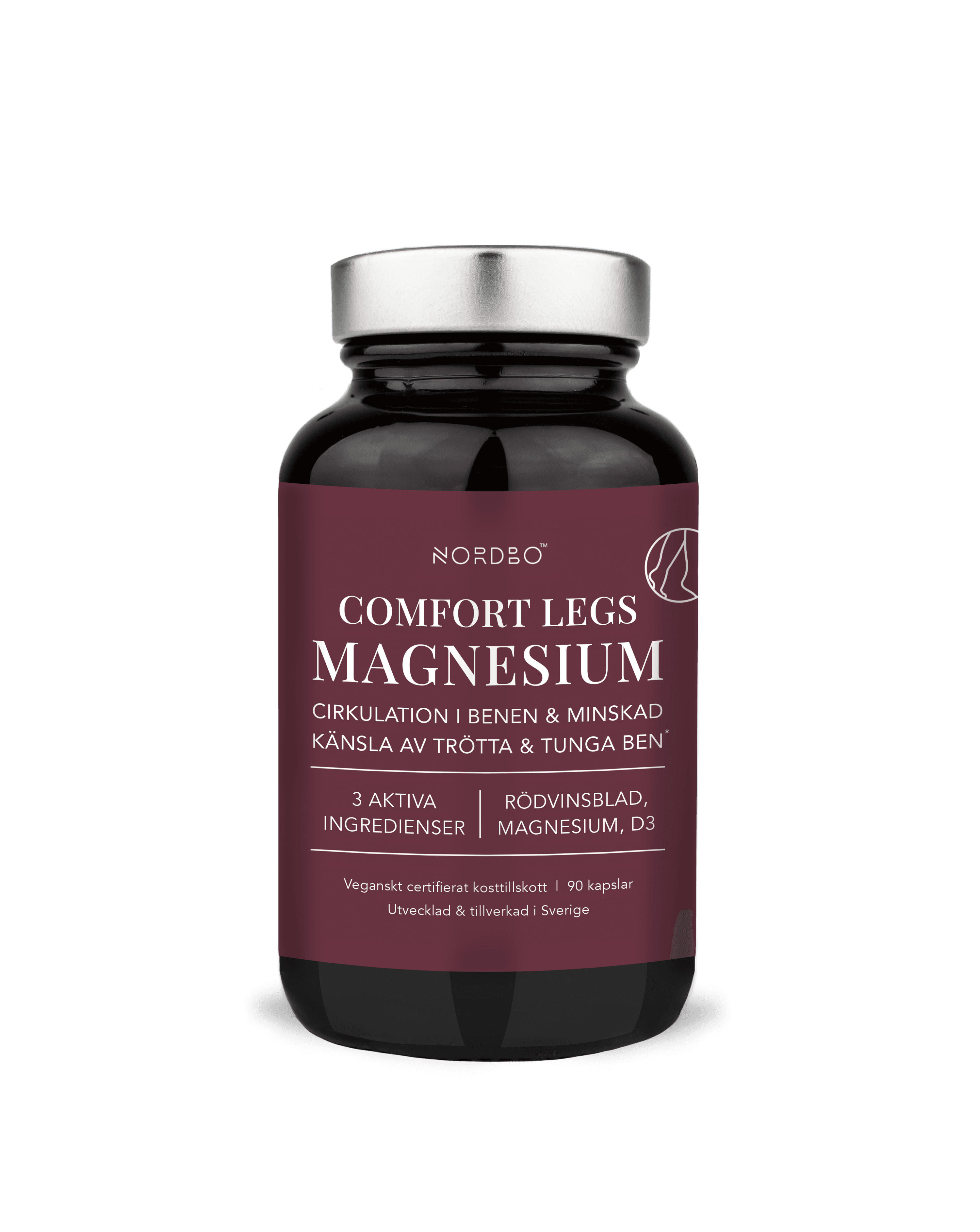 Nordbo Comfort Legs Magnesium 90 kapslar