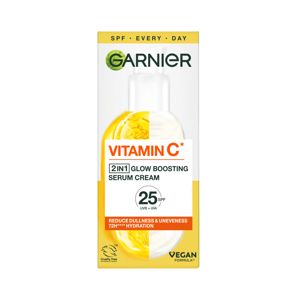 Garnier Vitamin C* 2in1 Glow Boosting Serum Cream SPF25 50 ml - produktbild 2