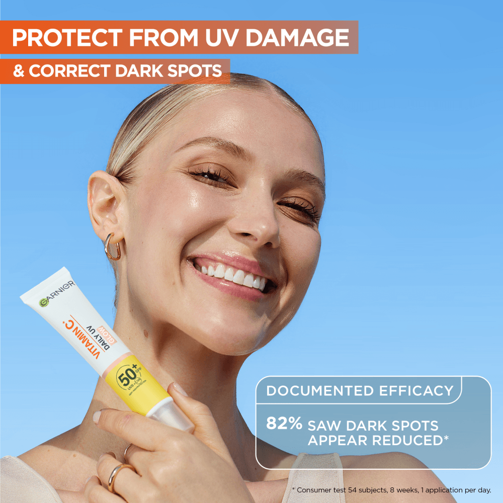 Garnier Vitamin C* Glow-Boosting Daily UV-Fluid SPF50+ Sheer Glow 40 ml - produktbild 4