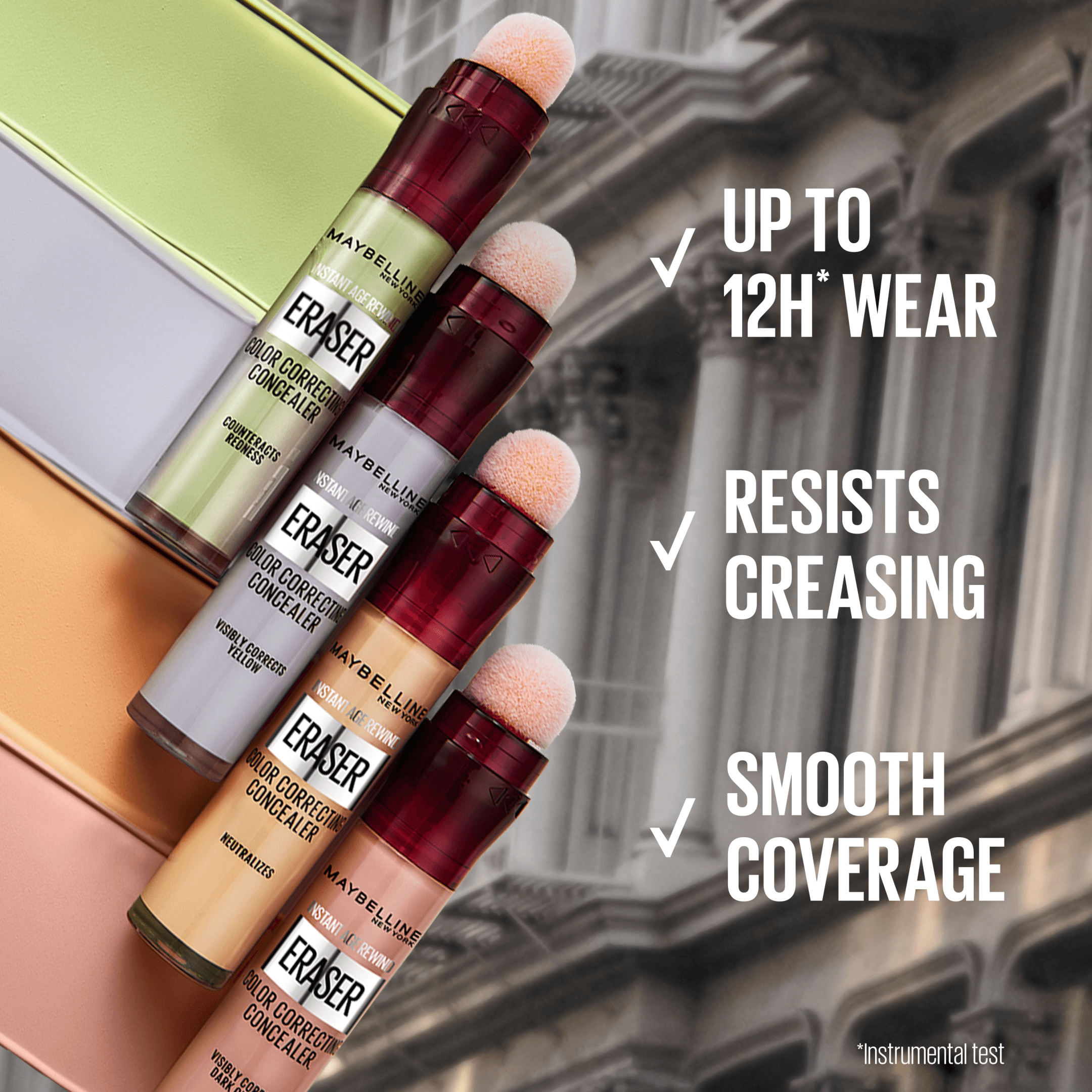 Maybelline New York Instant Anti Age Eraser Färgkorrigerande Concealer 06 Yellow 6,8 ml - produktbild 4